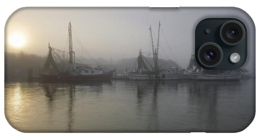Fog iPhone Case featuring the photograph Shem Creek Fog Sunrise by Douglas Berry