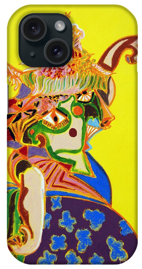 Waving iPhone Case featuring the painting She's seen us by James Lavott