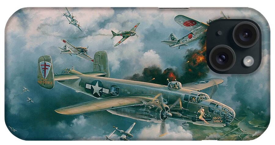 Aviation Art iPhone Case featuring the painting Shoot-Out Over Saigon by Randy Green