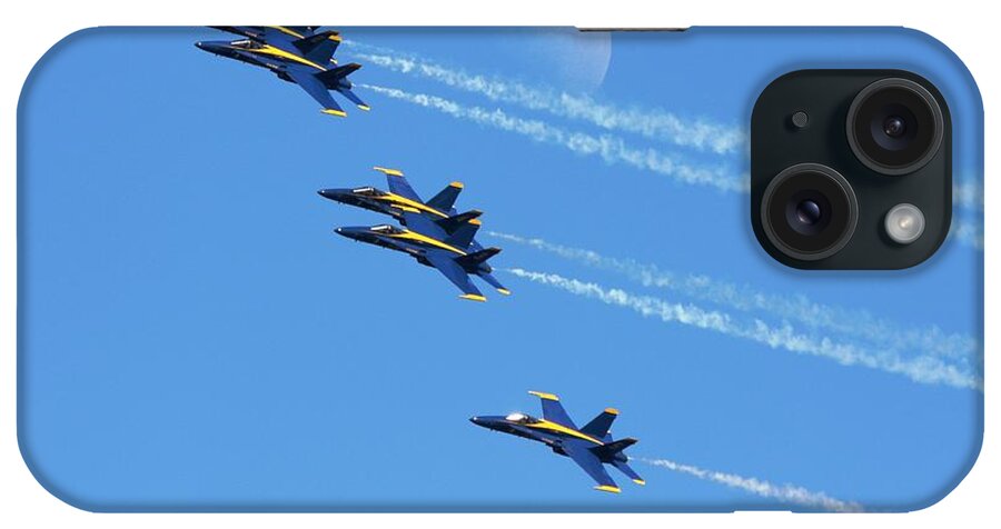 Blue Angels iPhone Case featuring the photograph Shoot the moon by Nathan Rupert