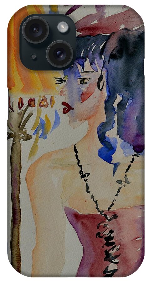 Figure iPhone Case featuring the painting Showgirl by Beverley Harper Tinsley