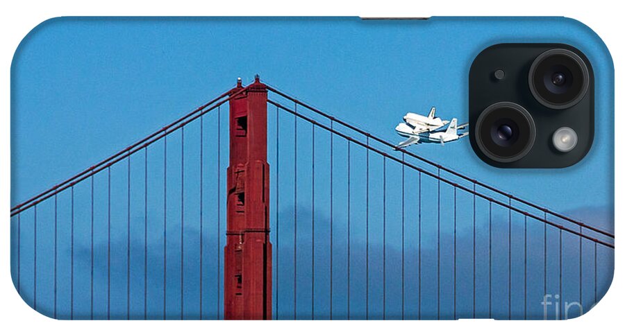 Shuttle iPhone Case featuring the photograph Shuttle Endeavour at the Golden Gate by Kate Brown