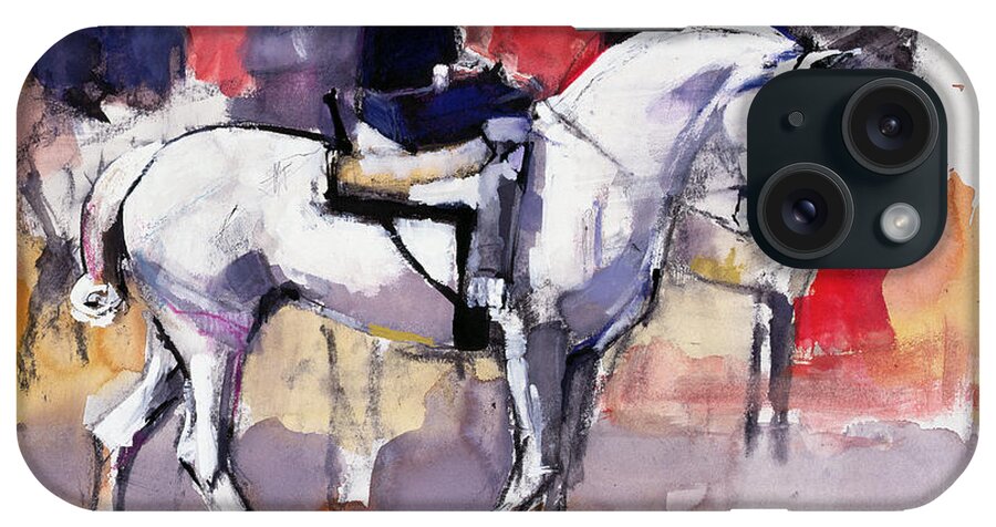 Side iPhone Case featuring the photograph Side-saddle At The Feria De Sevilla, 1998 Mixed Media On Paper by Mark Adlington