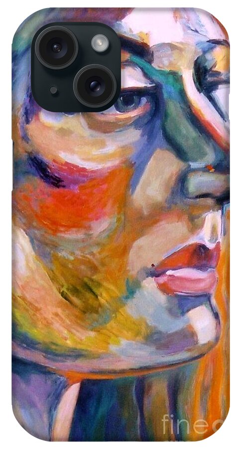 Woman iPhone Case featuring the painting Sideview Of A Woman by Stan Esson