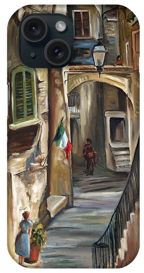 Italy iPhone Case featuring the painting Siena Italy by Carole Foret