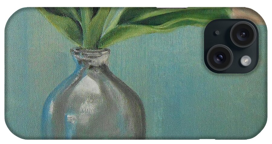 Minimalist iPhone Case featuring the painting Silence by Jane See