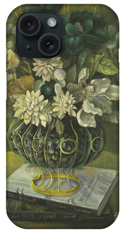 Still Life iPhone Case featuring the painting Silk Floral Arrangement by Marlene Book
