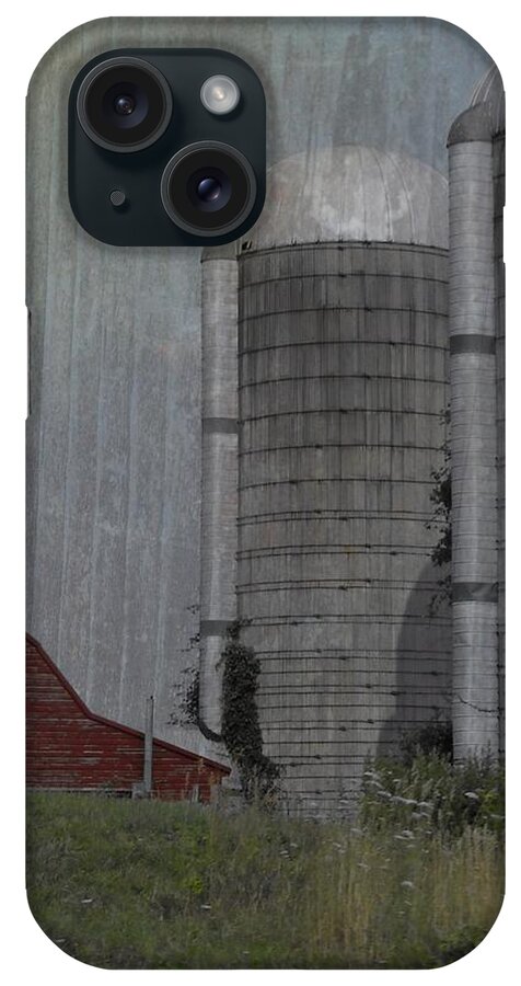 Barn iPhone Case featuring the photograph Silo and Barn by Photographic Arts And Design Studio