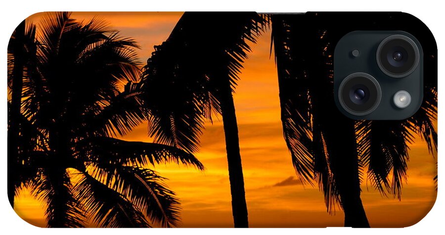 Hawaii iPhone Case featuring the photograph Silhouette Sunrise in Kapoho by Lehua Pekelo-Stearns