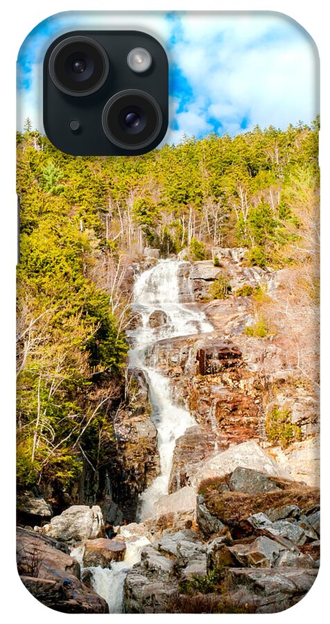 Crawford Notch iPhone Case featuring the photograph Silver Cascade by Greg Fortier