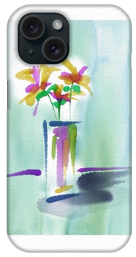 Flowers iPhone Case featuring the digital art Simple Bouquet by Frank Bright