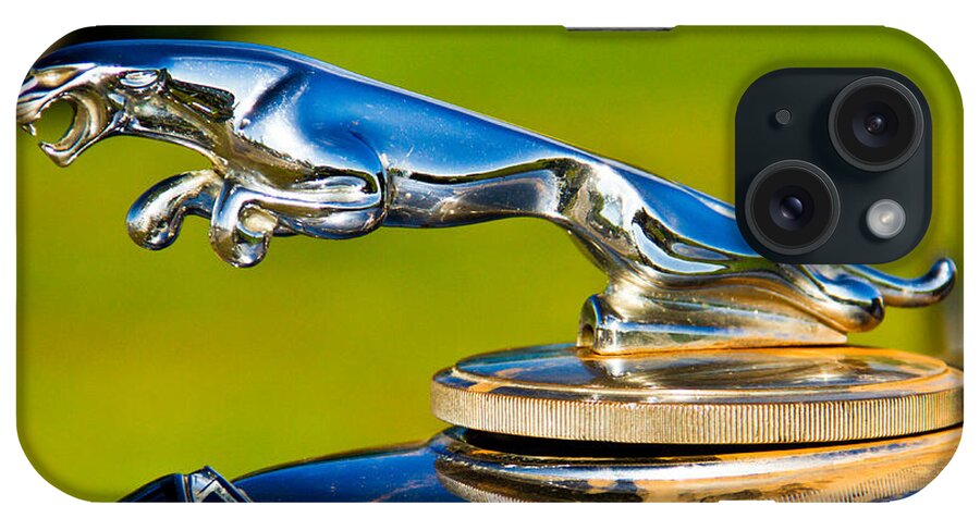 Famous iPhone Case featuring the photograph Simply jaguar-front emblem by Eti Reid