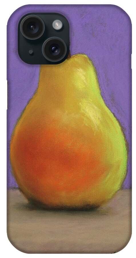 Pear iPhone Case featuring the pastel Simply Pear by Marna Edwards Flavell