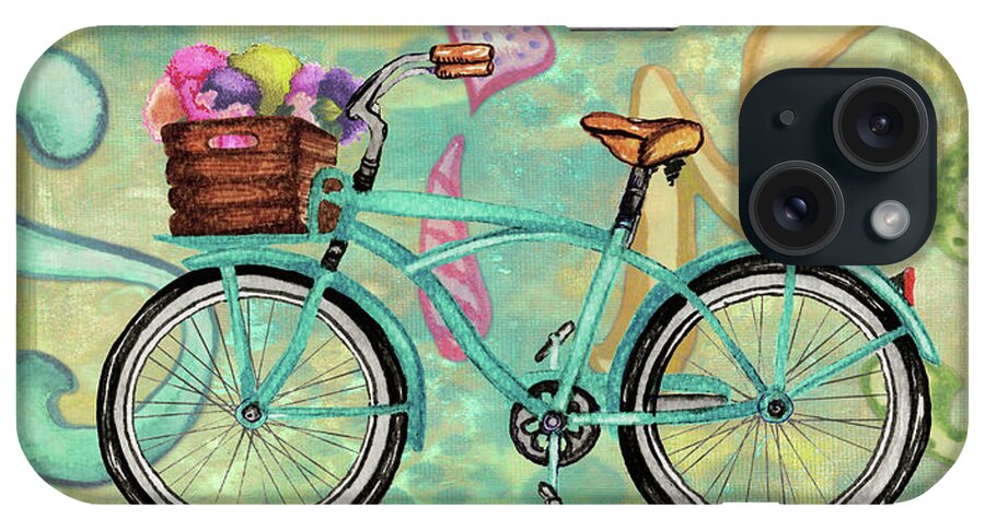 Sing iPhone Case featuring the digital art Sing And Play Bike I by Elizabeth Medley