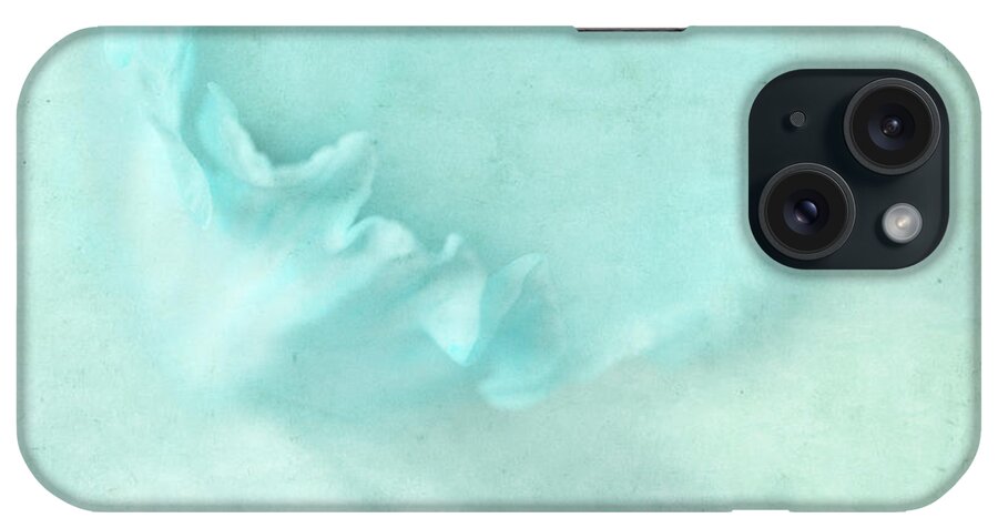 Ruffled Flower Petal iPhone Case featuring the photograph Singing the Blues by Bonnie Bruno