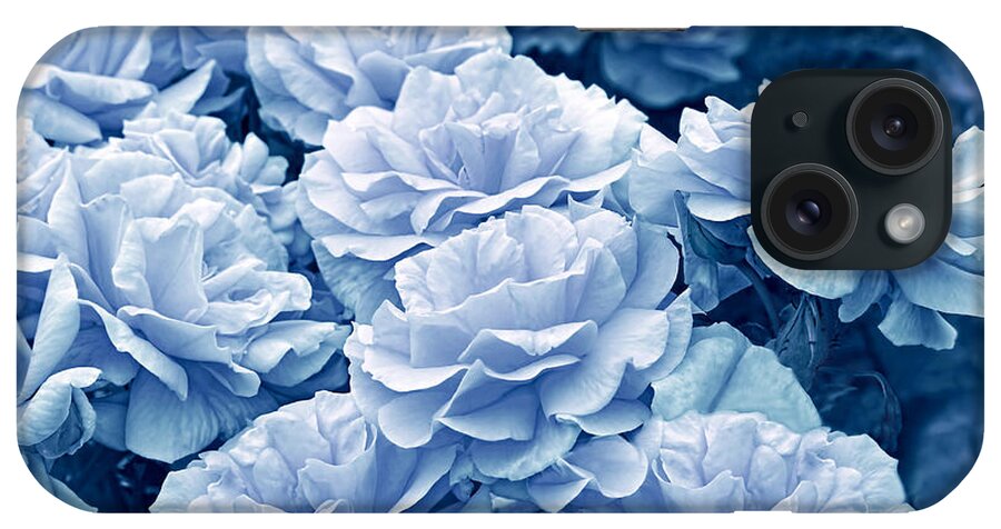 Rose iPhone Case featuring the photograph Singing the Blues in the Rose Flower Garden by Jennie Marie Schell