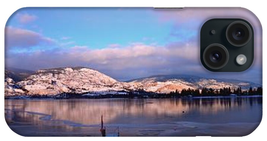Panorama iPhone Case featuring the photograph Skaha Lake Panorama 2/5/2014 by Guy Hoffman