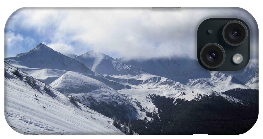 Skiing Art iPhone Case featuring the photograph Skiing With A View by Fiona Kennard
