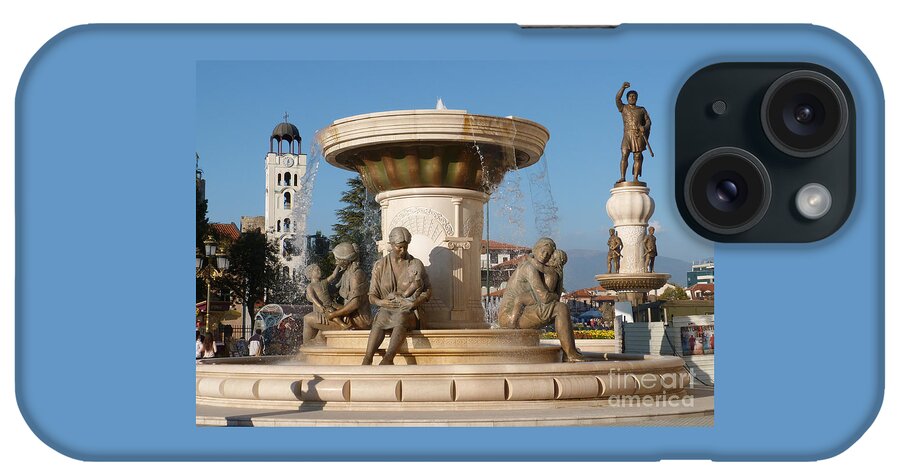 Skopje iPhone Case featuring the photograph Skopje Sculptures by Phil Banks