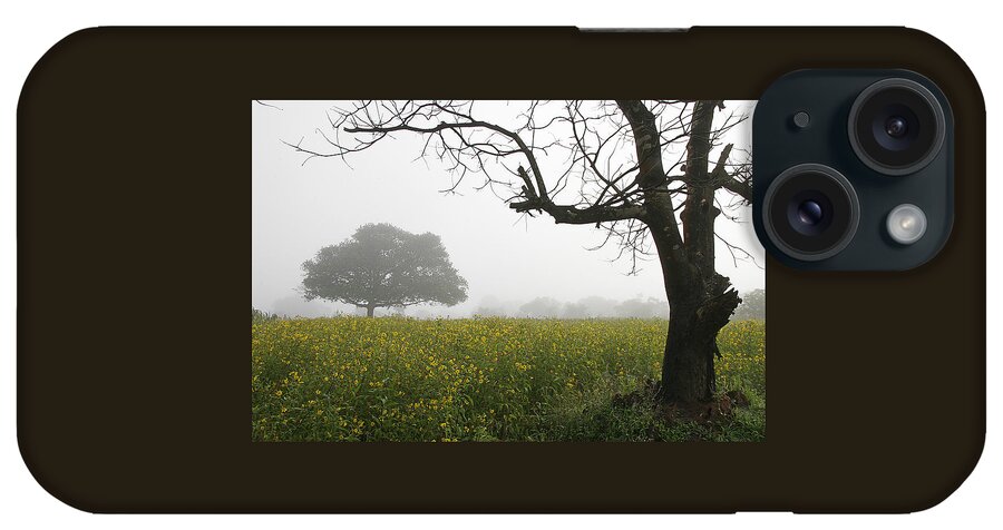Fog iPhone Case featuring the photograph SKC 0060 Framed Tree by Sunil Kapadia