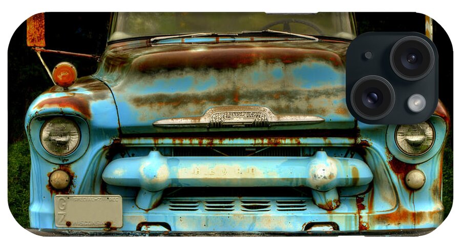 Old Chevrolet Truck iPhone Case featuring the photograph Sky Blue and Still Cool by Thomas Young