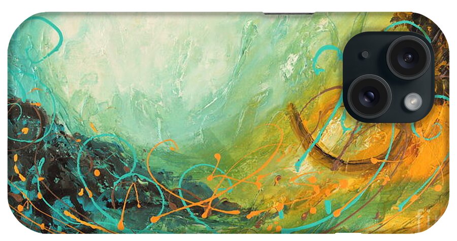 Contemporary Paintings iPhone Case featuring the painting Sky Sailing by Preethi Mathialagan