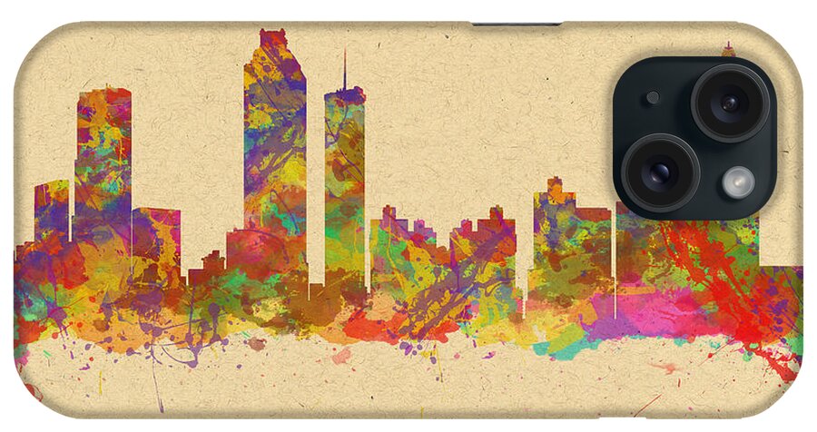 Atlanta iPhone Case featuring the photograph skyline of Atlanta Georgia by Chris Smith