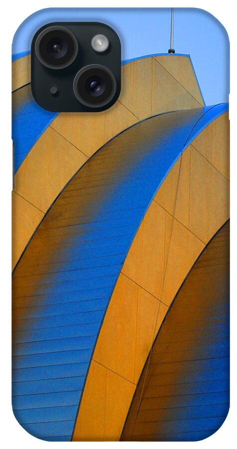 Kansas City iPhone Case featuring the photograph Sliced Curves of the Kauffman Center for the Performing Arts by Glory Ann Penington