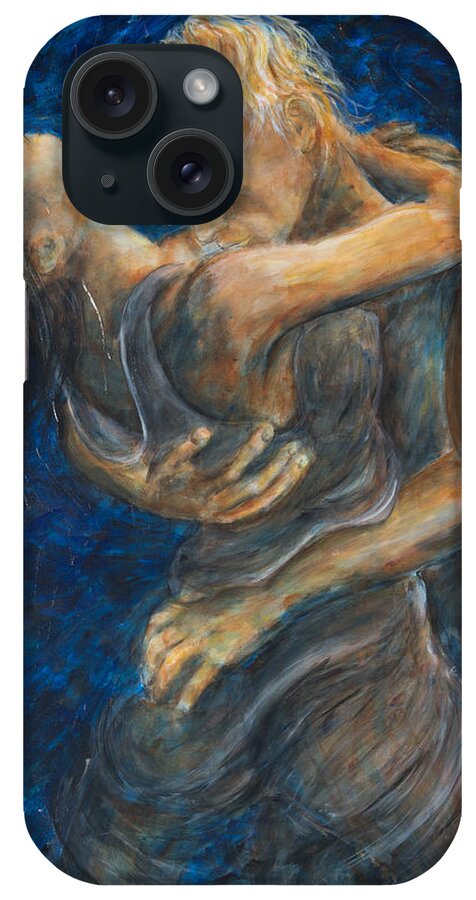 Slow Dancing iPhone Case featuring the painting Slow Dancing III by Nik Helbig