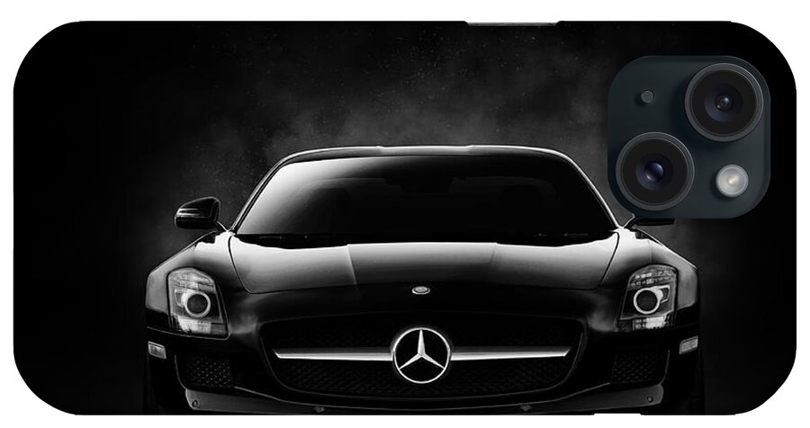 Mercedes iPhone Case featuring the digital art SLS Black by Douglas Pittman