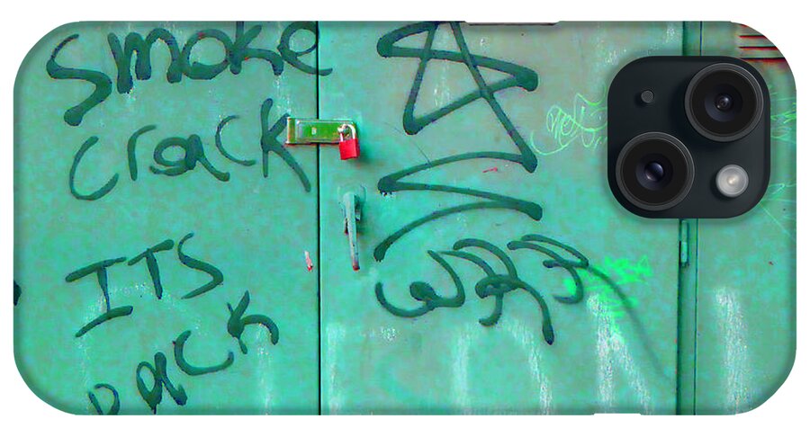 Graffiti iPhone Case featuring the photograph Smoke Aqua by Laurie Tsemak