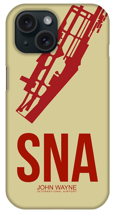 Orange County iPhone Case featuring the digital art SNA Orange County Airport Poster 2 by Naxart Studio