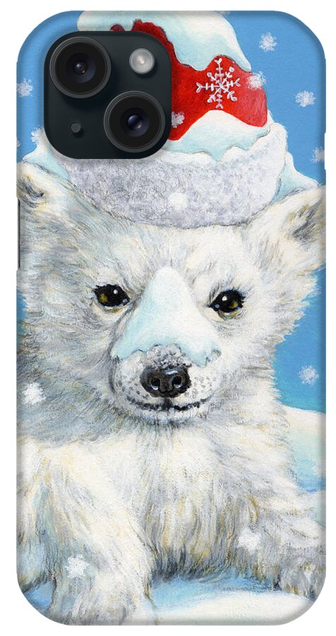 Winter iPhone Case featuring the painting Sno-Bear by Richard De Wolfe
