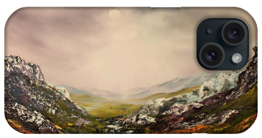 Scotland iPhone Case featuring the painting Snow on the Cairngorms by Jean Walker