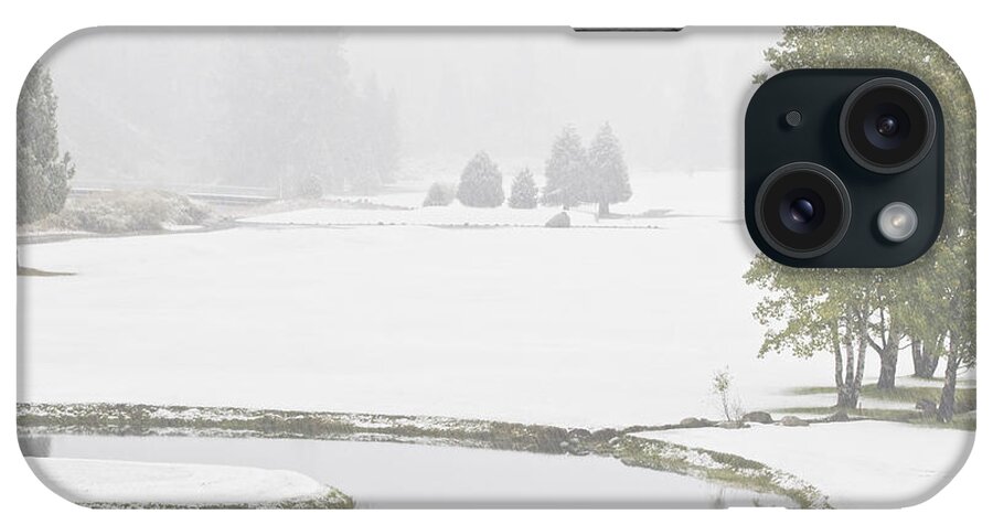 Graeagle Meadows iPhone Case featuring the photograph Snow on the Meadows by Mick Burkey