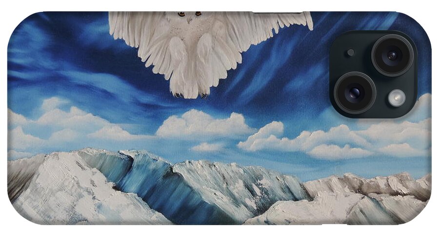Alaska iPhone Case featuring the painting Snow Owl by Dianna Lewis