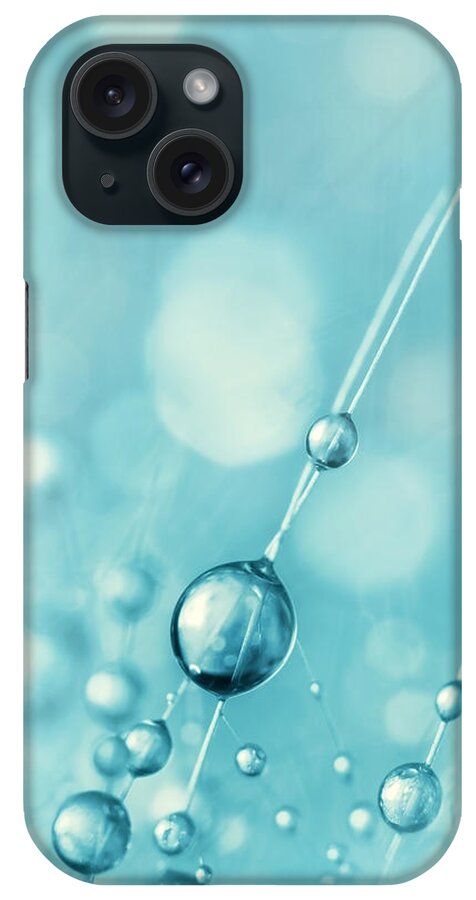 Cactus iPhone Case featuring the photograph Snowflake Blue Cactus Drops by Sharon Johnstone