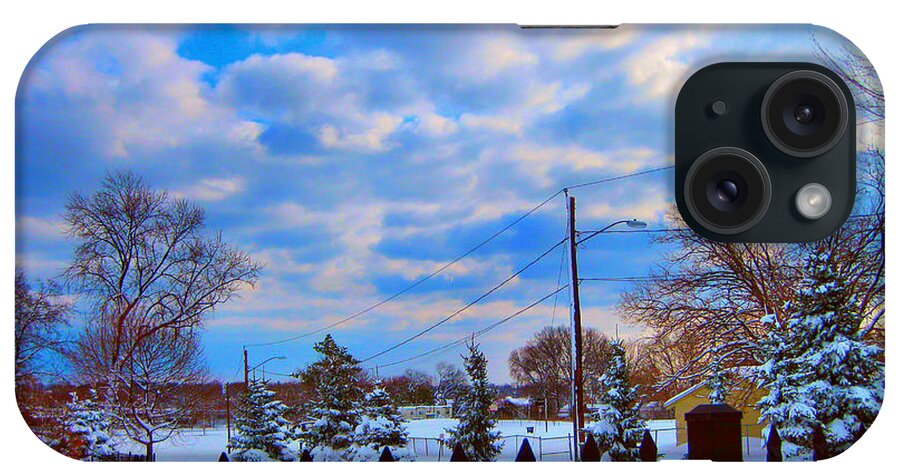 Winter iPhone Case featuring the photograph Snowy Day by Judy Palkimas