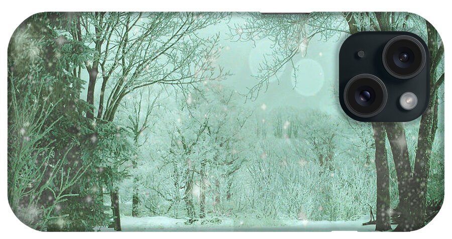 Winter Snow iPhone Case featuring the photograph Snowy Winter Night by Mary Wolf