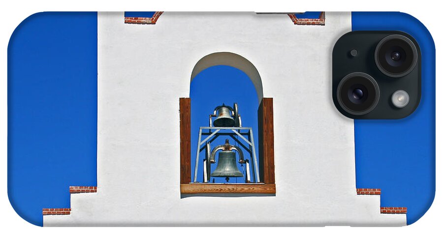 Blue Sky iPhone Case featuring the photograph Socorro Mission La Purisma by Kathleen Scanlan