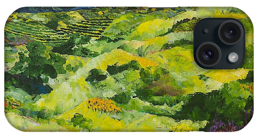 Landscape iPhone Case featuring the painting Soft Grass by Allan P Friedlander