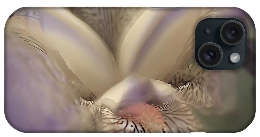 Iris Photographs iPhone Case featuring the photograph Soft Iris Flower by Phyllis Meinke
