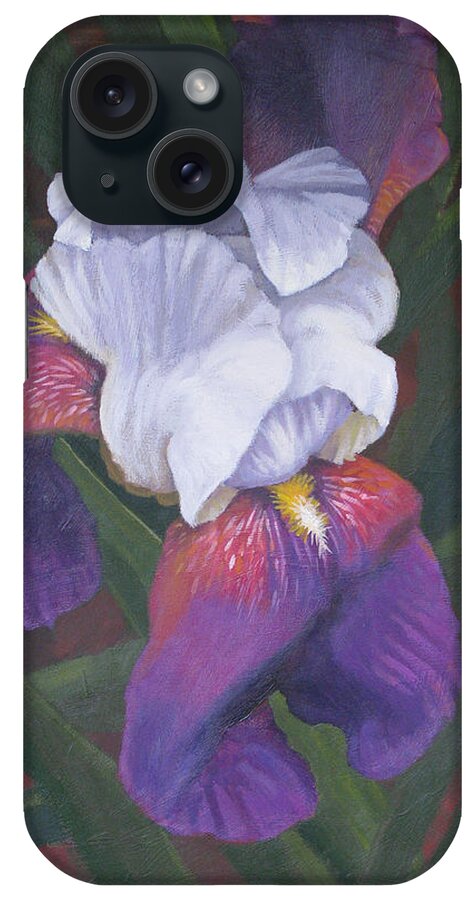 Iris iPhone Case featuring the painting Soft Violet by Don Morgan