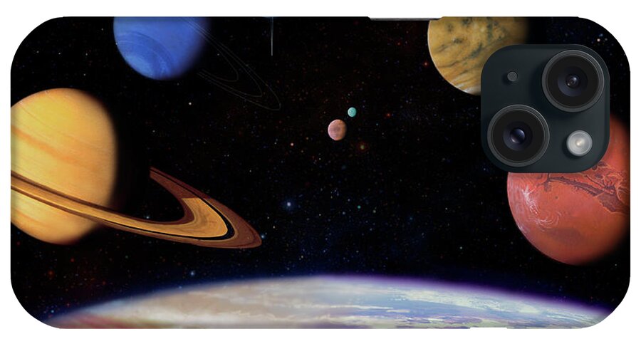 Solar System iPhone Case featuring the photograph Solar System Planets by Mark Garlick/science Photo Library