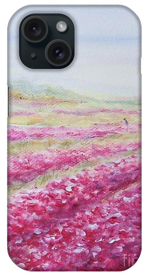 Landscape iPhone Case featuring the painting Solitude by Jane See