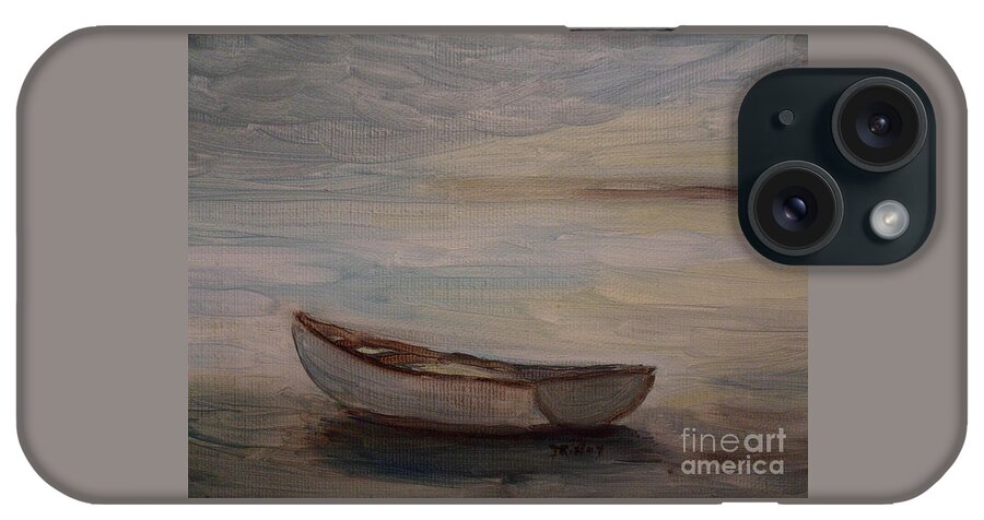 Boat iPhone Case featuring the painting Solitude by Julie Brugh Riffey
