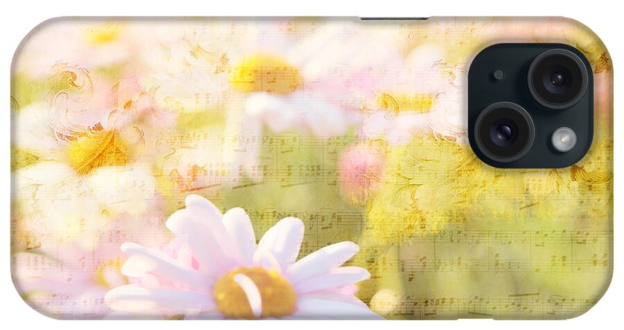Daisy iPhone Case featuring the photograph Song of Spring I - Lovely Soft Pink Daisies by Beverly Claire Kaiya