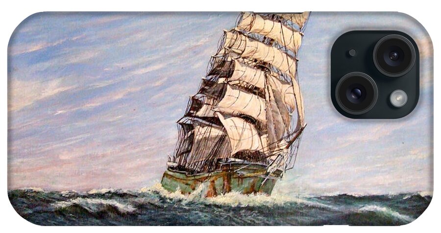 Ship iPhone Case featuring the painting Sophocles At Sea by Mackenzie Moulton