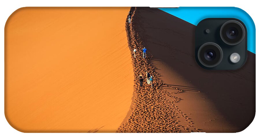 Namibia iPhone Case featuring the photograph Climbing Big Daddy by Gregory Daley MPSA