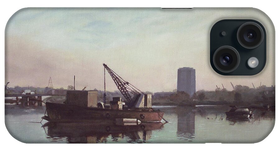 Southampton iPhone Case featuring the painting Southampton Northam river Itchen by Martin Davey